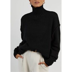 DISSH Harlow Black Knit Wool Tunic Jumper S